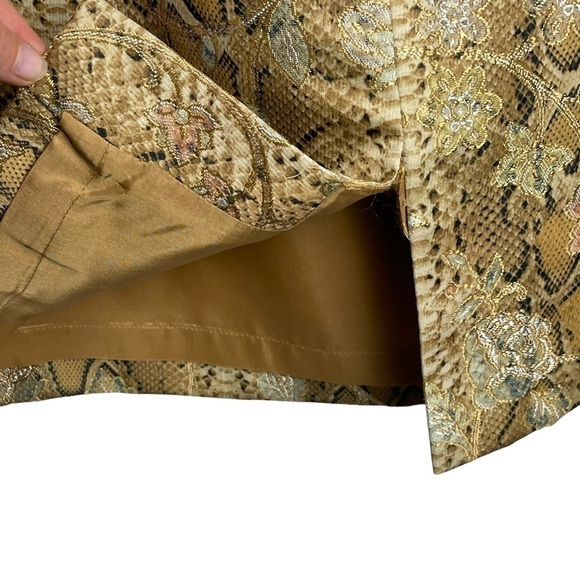 VINTAGE 90S SNAKESKIN SPAGHETTI STRAP EMPIRE SHEATH MINI DRESS CARMEN MARC VALVO - Picture 13 of 16